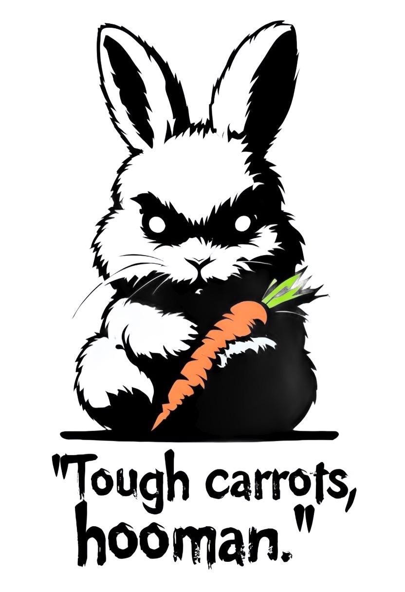 Tough carrots bunny digital download