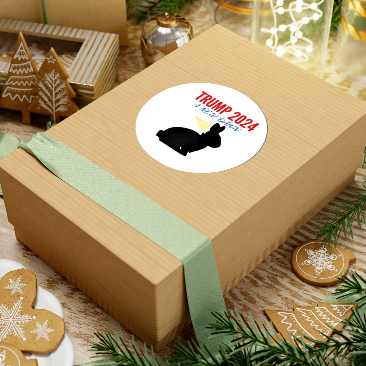 Trump 2024 Kiss-Cut Stickers - A New Dawn, Political Decal, Campaign Stickers, Laptop Accessories, Gift for Supporters, Party Decor