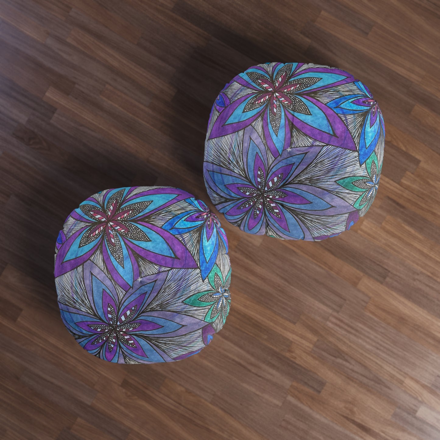 Tufted Floor Pillow, Round