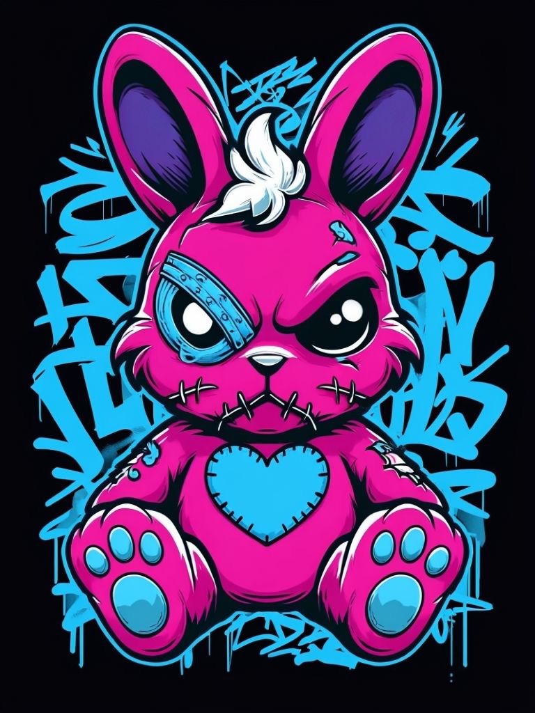Goth punk bunny digital download