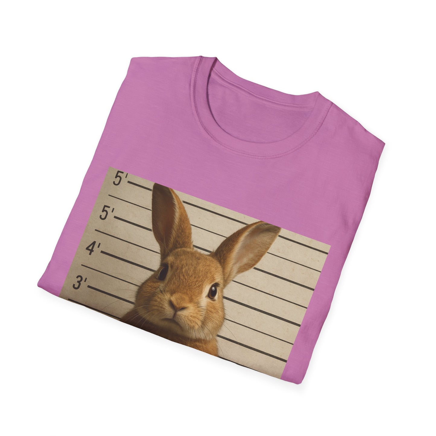 Funny Bunny Graphic Tee, Rabbit Lover Shirt, Cute Unisex Softstyle T-Shirt, Easter Gift for Him or Her, Animal Print Tee, Funny Bunny Rabbit