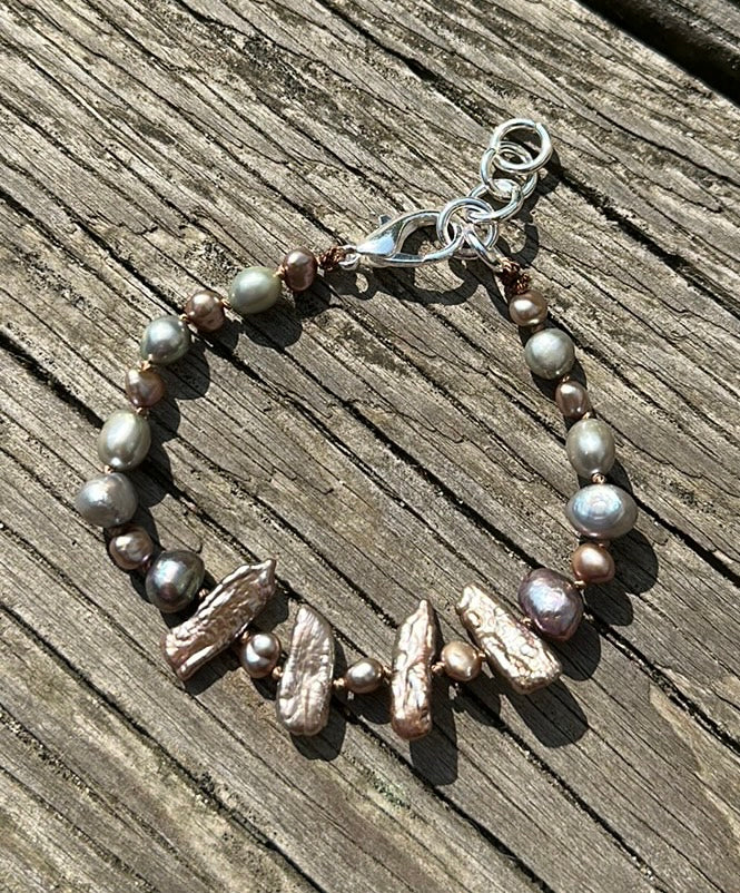 Champagne pearl bracelet