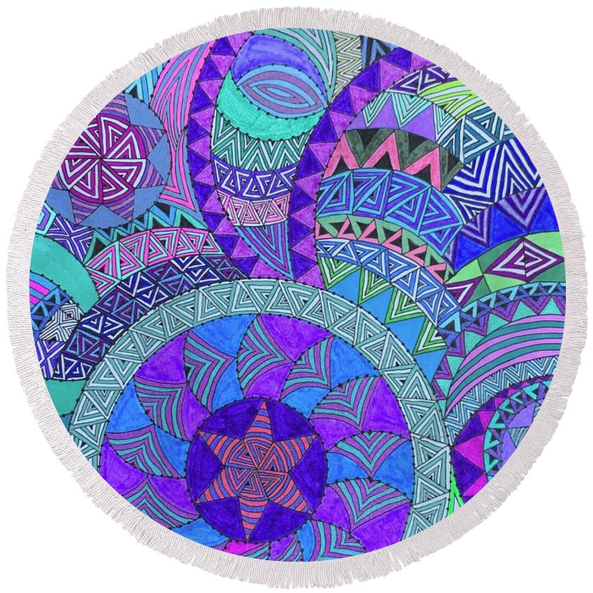 Bright Star - Round Beach Towel