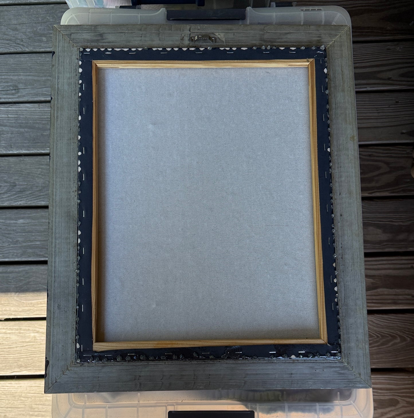 Abstract Mixed media framed artwork