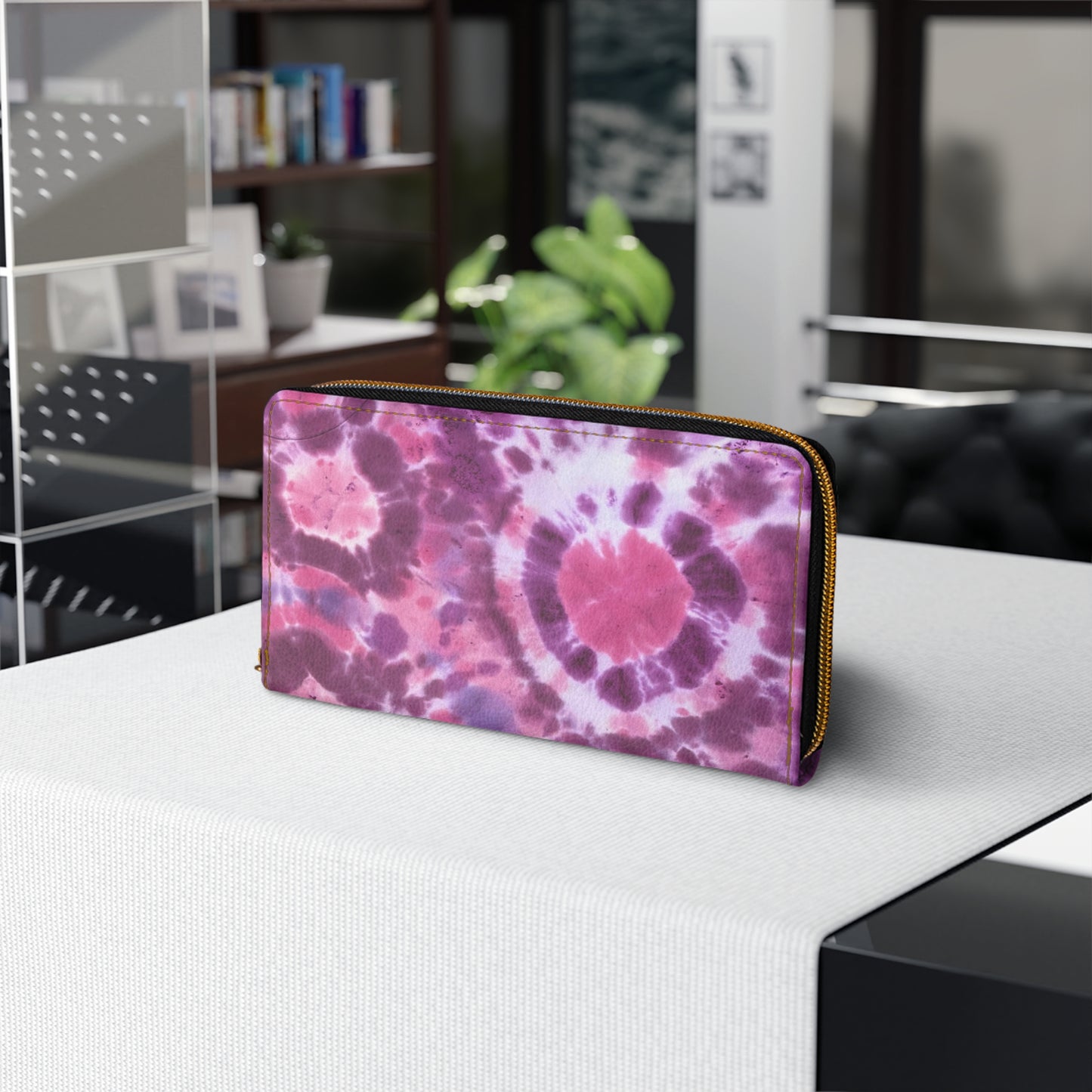 Pink Tye dye Zipper Wallet