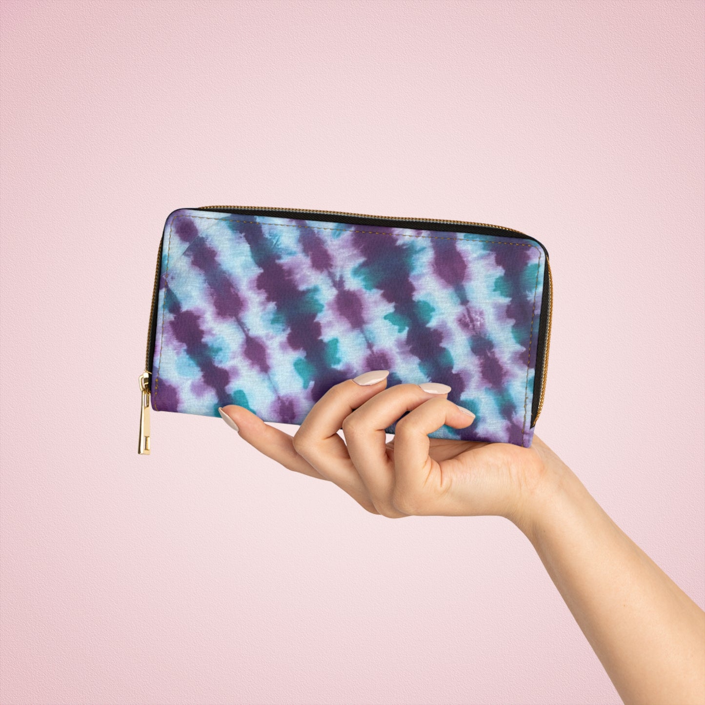 Tye dye stripe Zipper Wallet