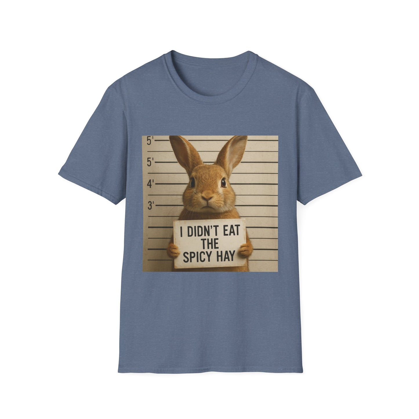 Funny Bunny Graphic Tee, Rabbit Lover Shirt, Cute Unisex Softstyle T-Shirt, Easter Gift for Him or Her, Animal Print Tee, Funny Bunny Rabbit