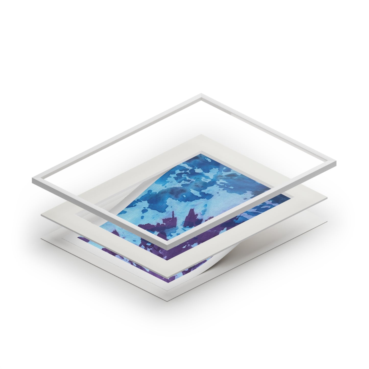 Blue & purple tye dye print