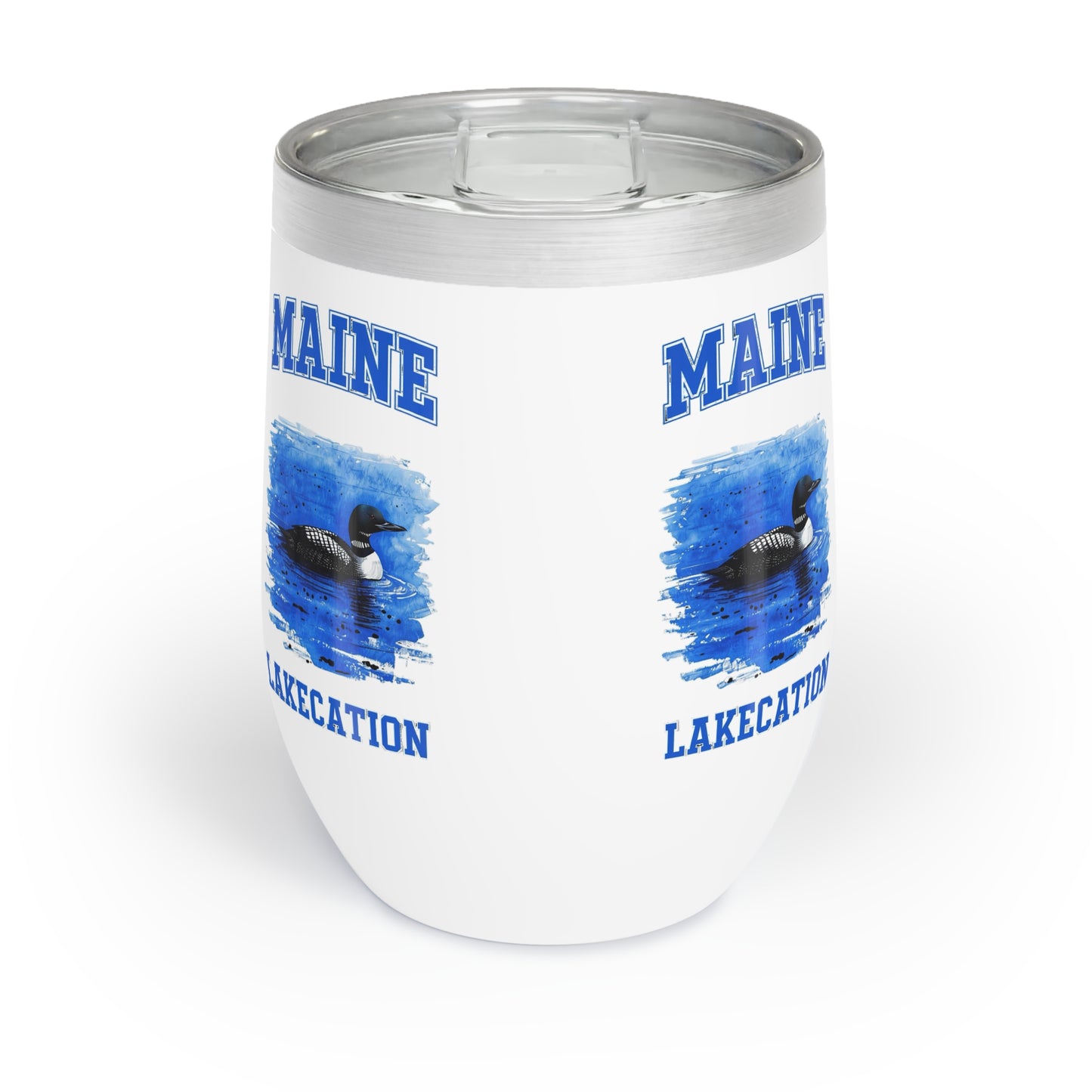 Wine Tumbler, Maine Theme Outdoor Enthusiasts Loon Vacation, Gift for Wine Lovers, Insulated Cup, Travel Mug, Camping Drinkware, Cabin Decor