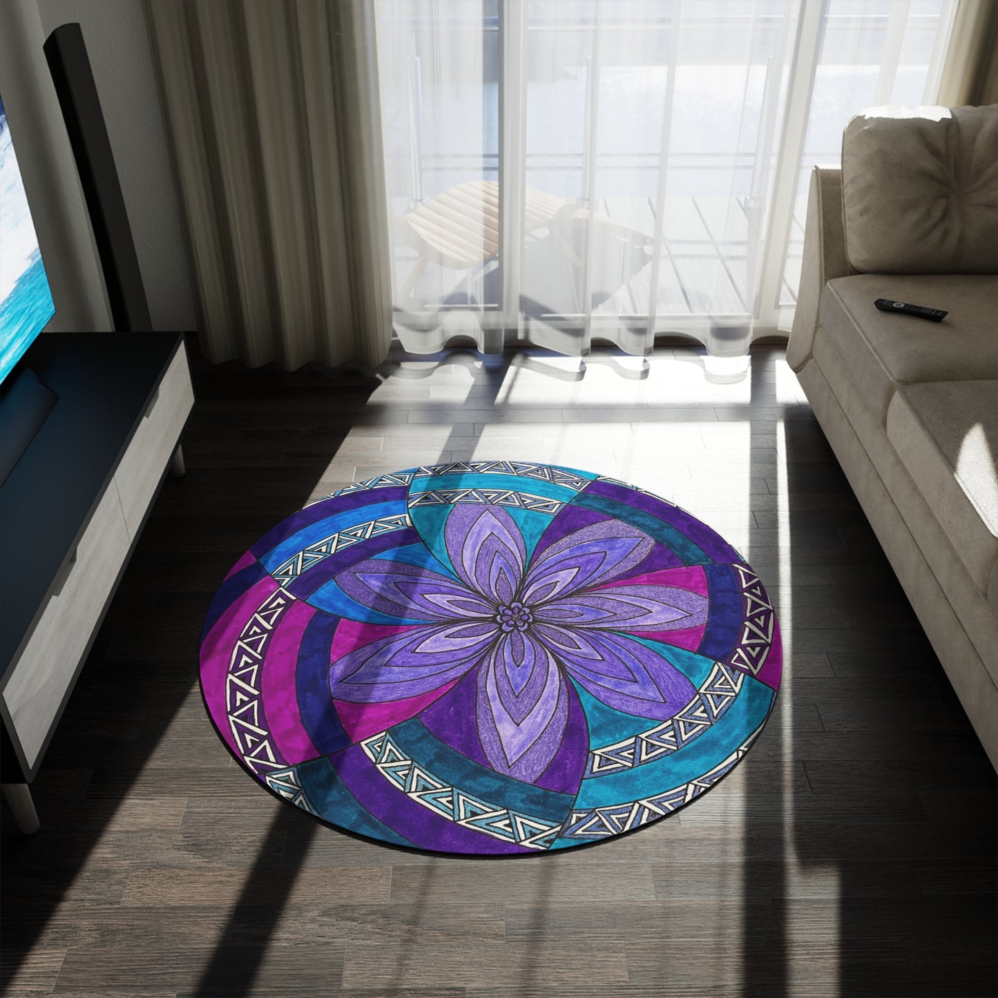 Flower Round Rug