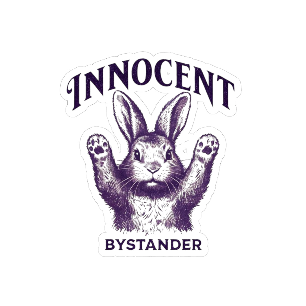 Innocent Bystander Stickers - Cute Bunny Decals, Laptop Decor, Kid's Room Accessories, Gift for Animal Lovers, Easter Decor