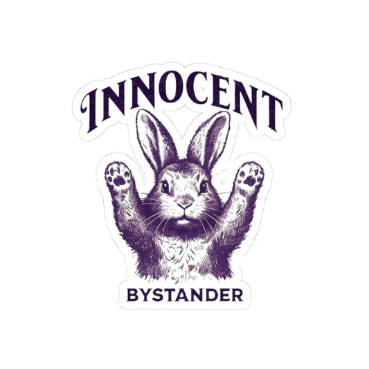 Innocent Bystander Stickers - Cute Bunny Decals, Laptop Decor, Kid's Room Accessories, Gift for Animal Lovers, Easter Decor