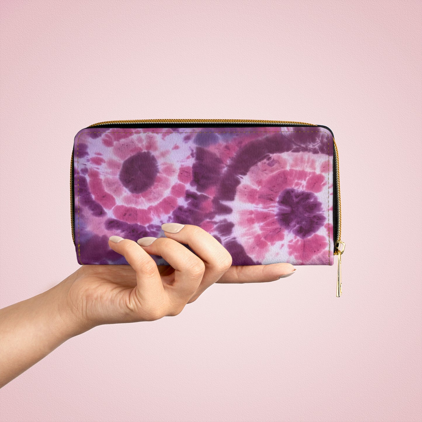 Pink Tye dye Zipper Wallet