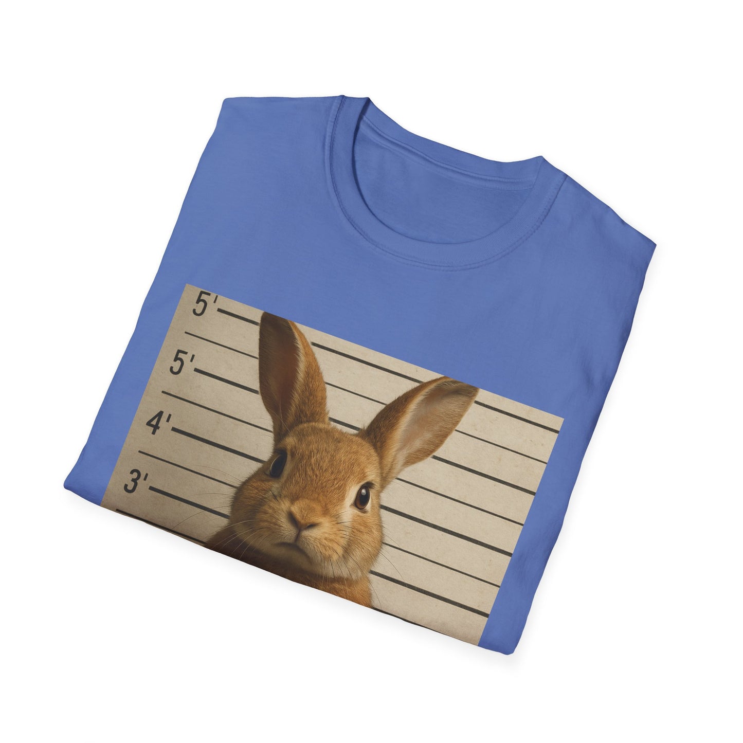 Funny Bunny Graphic Tee, Rabbit Lover Shirt, Cute Unisex Softstyle T-Shirt, Easter Gift for Him or Her, Animal Print Tee, Funny Bunny Rabbit