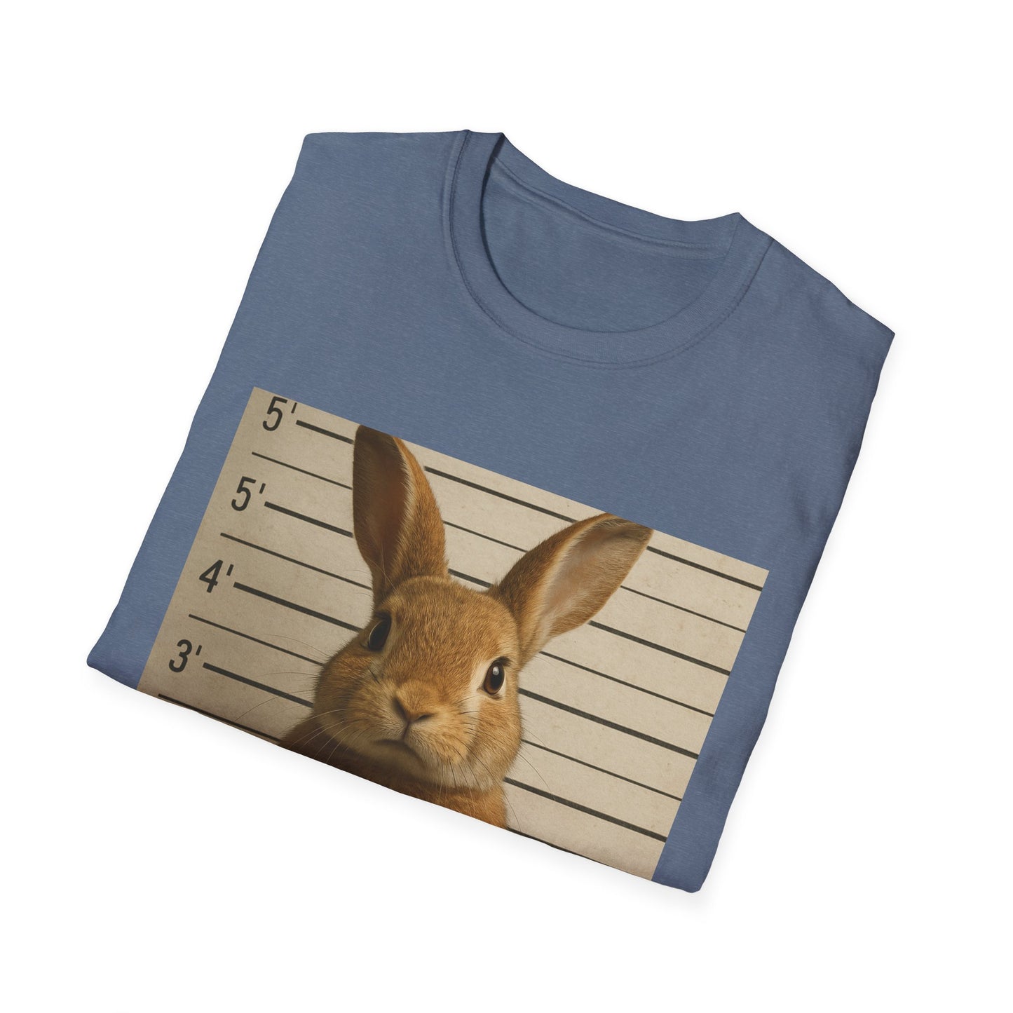 Funny Bunny Graphic Tee, Rabbit Lover Shirt, Cute Unisex Softstyle T-Shirt, Easter Gift for Him or Her, Animal Print Tee, Funny Bunny Rabbit