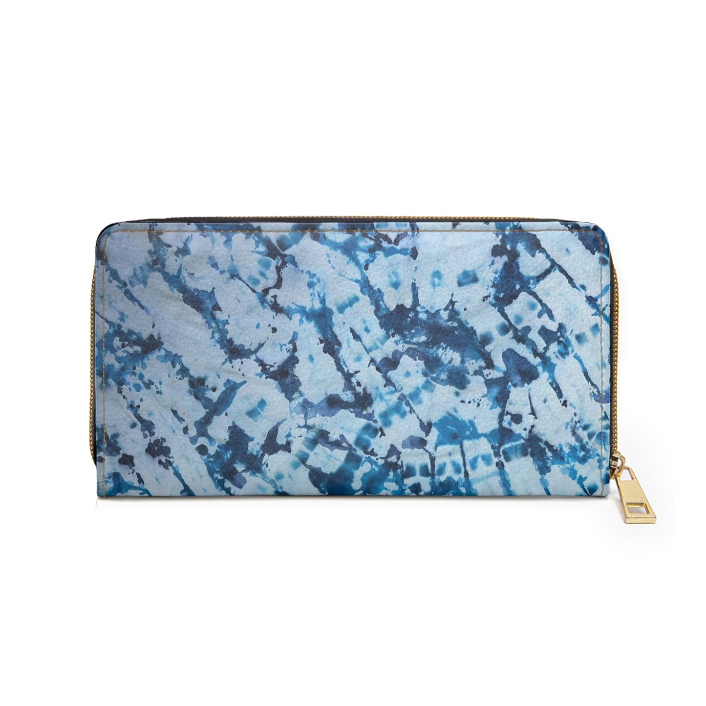Blue and white Tye dye Zipper Wallet