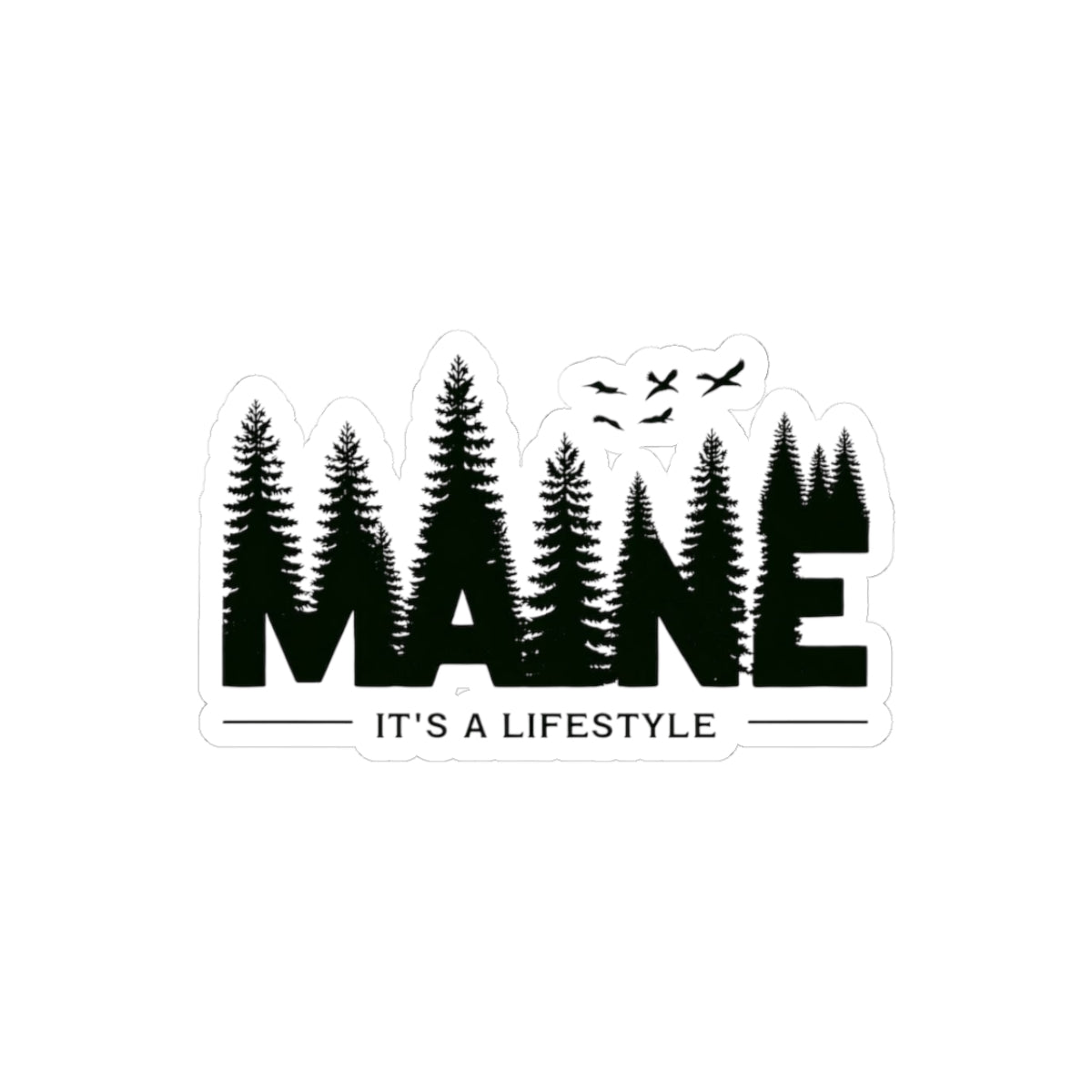 Maine Outdoor Enthusiast Sticker, Adventure Weatherproof Decal, Hiking Camping Water Bottle Laptop, Nature Explore Wilderness, Gift for