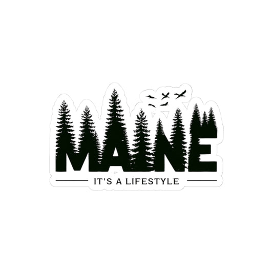 Maine Outdoor Enthusiast Sticker, Adventure Weatherproof Decal, Hiking Camping Water Bottle Laptop, Nature Explore Wilderness, Gift for