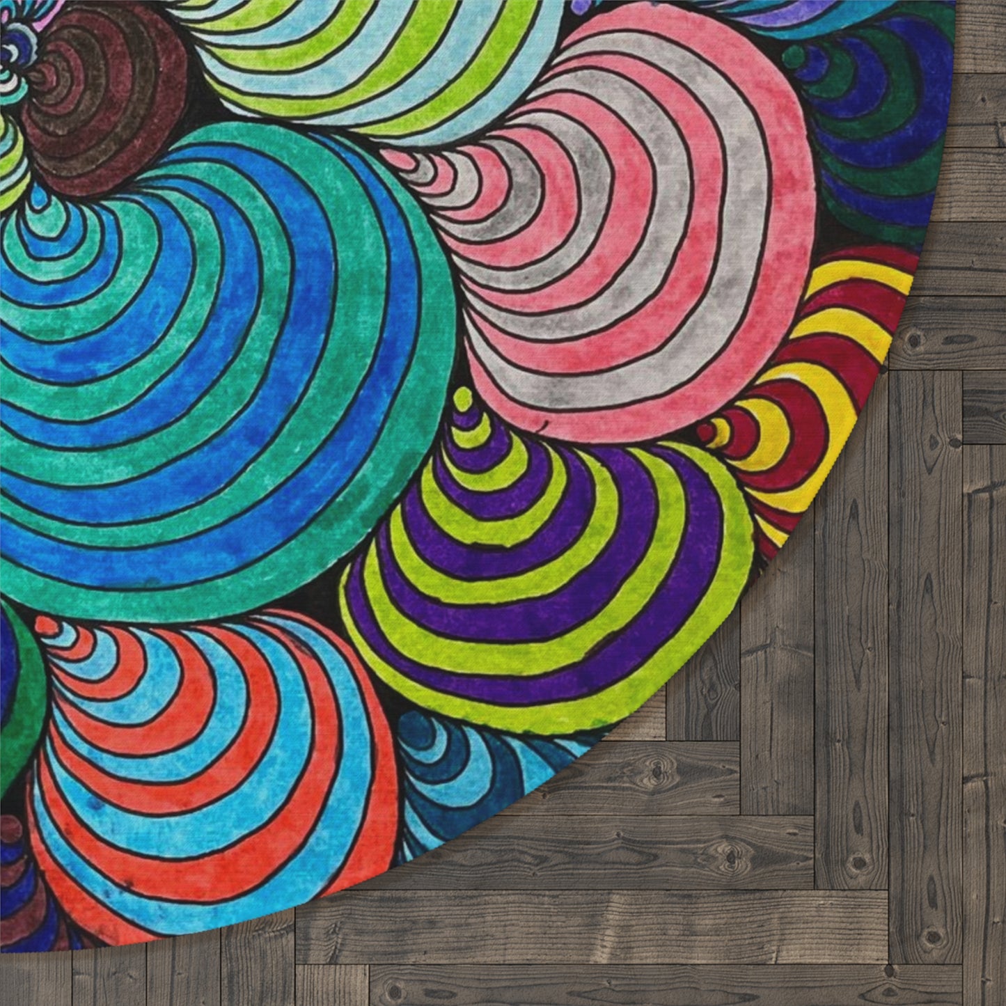 Happy clam Round Rug