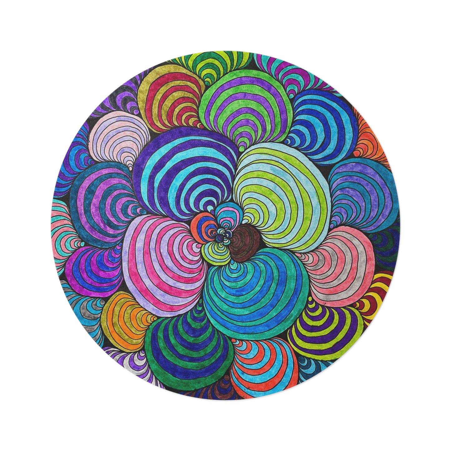 Happy clam Round Rug