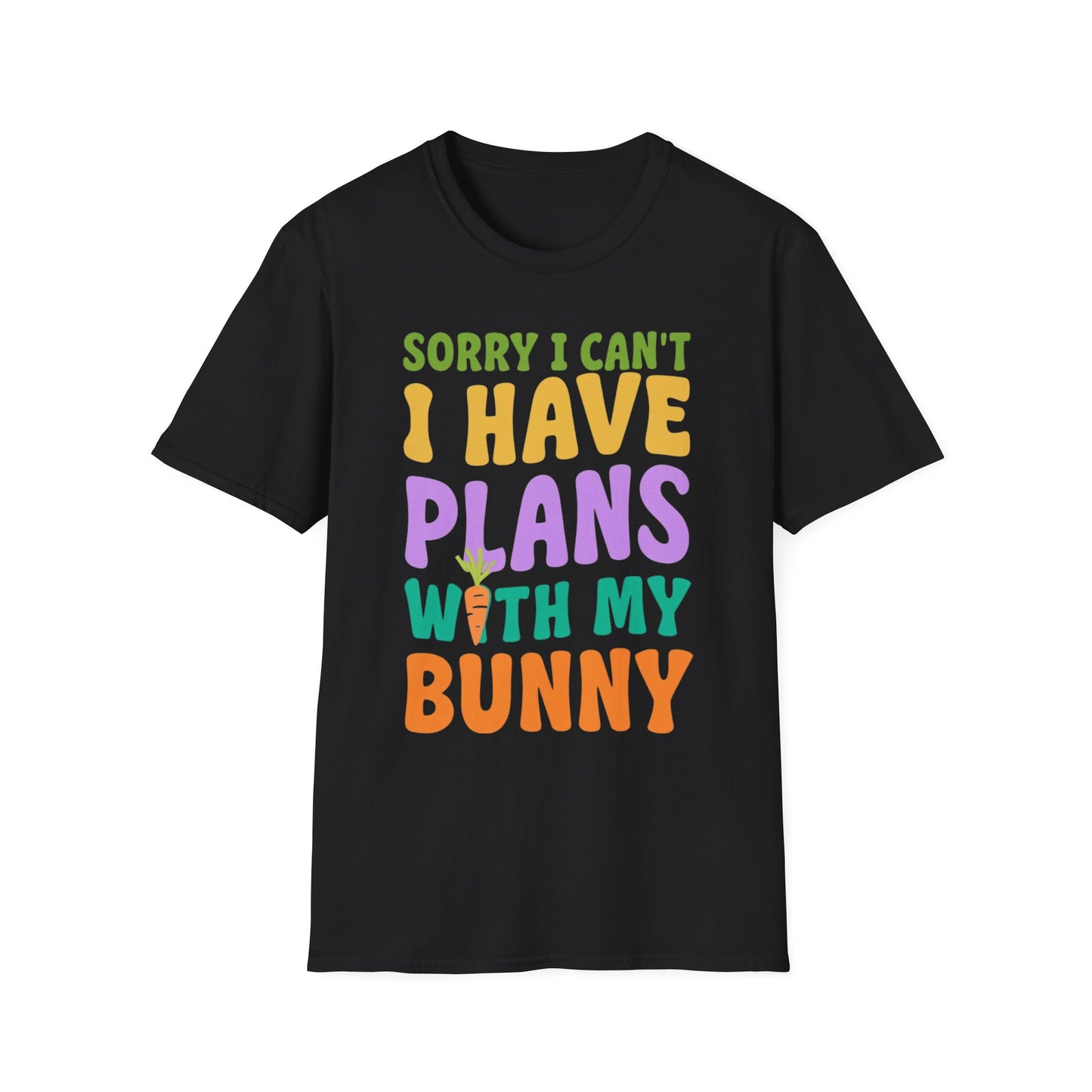Bunny Lover Unisex T-Shirt, Rabbit Owner Shirt, Funny Bunny Tee, Animal Lover Gift, Plans With My Bunny Shirt