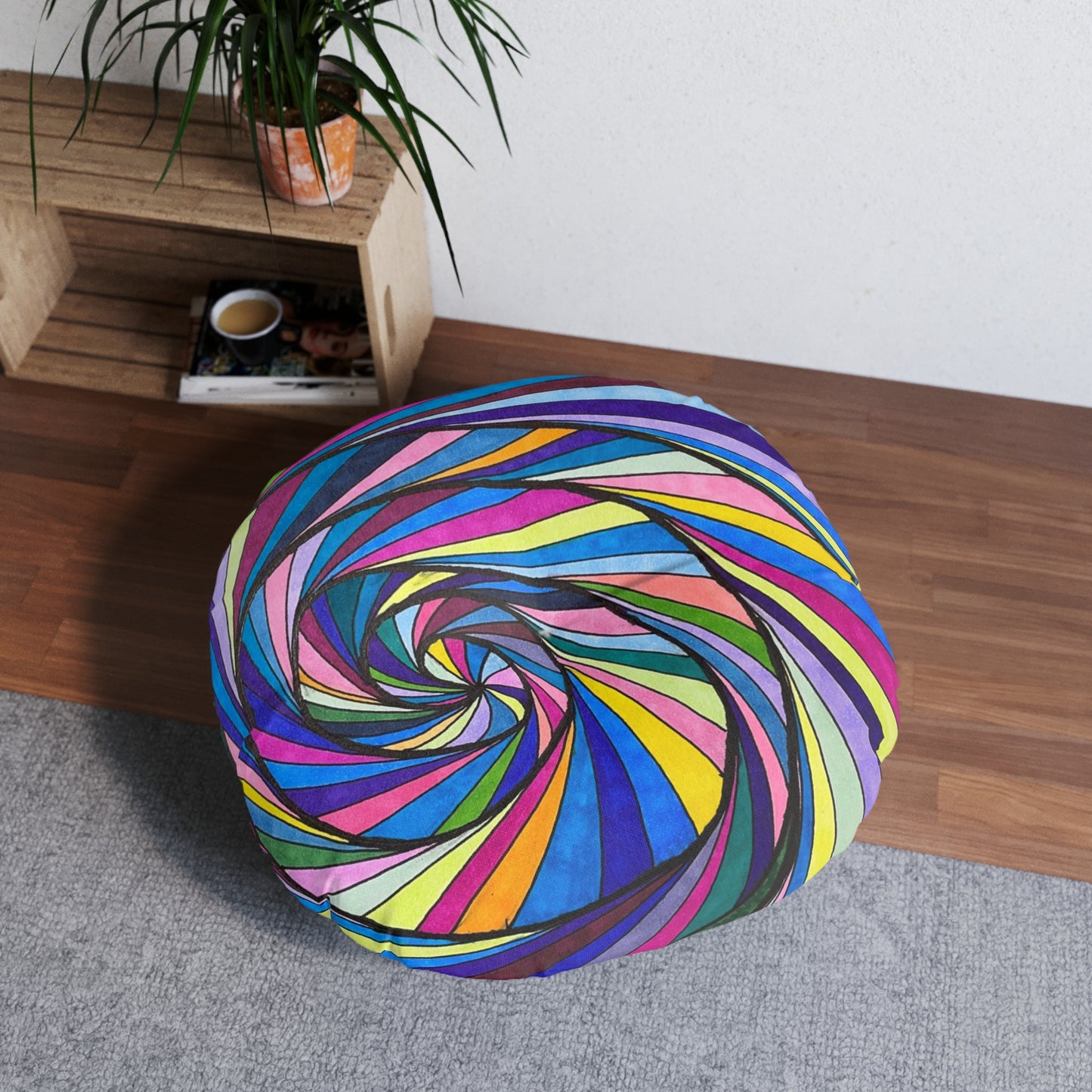 Tufted Floor Pillow, Round