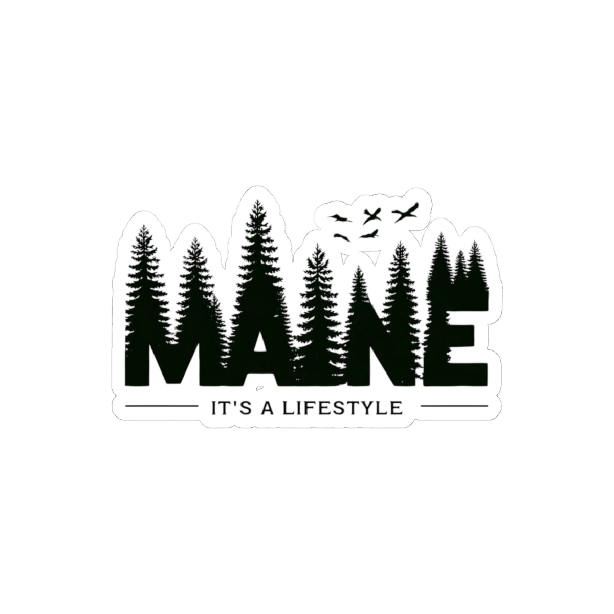 Maine Outdoor Enthusiast Sticker, Adventure Weatherproof Decal, Hiking Camping Water Bottle Laptop, Nature Explore Wilderness, Gift for