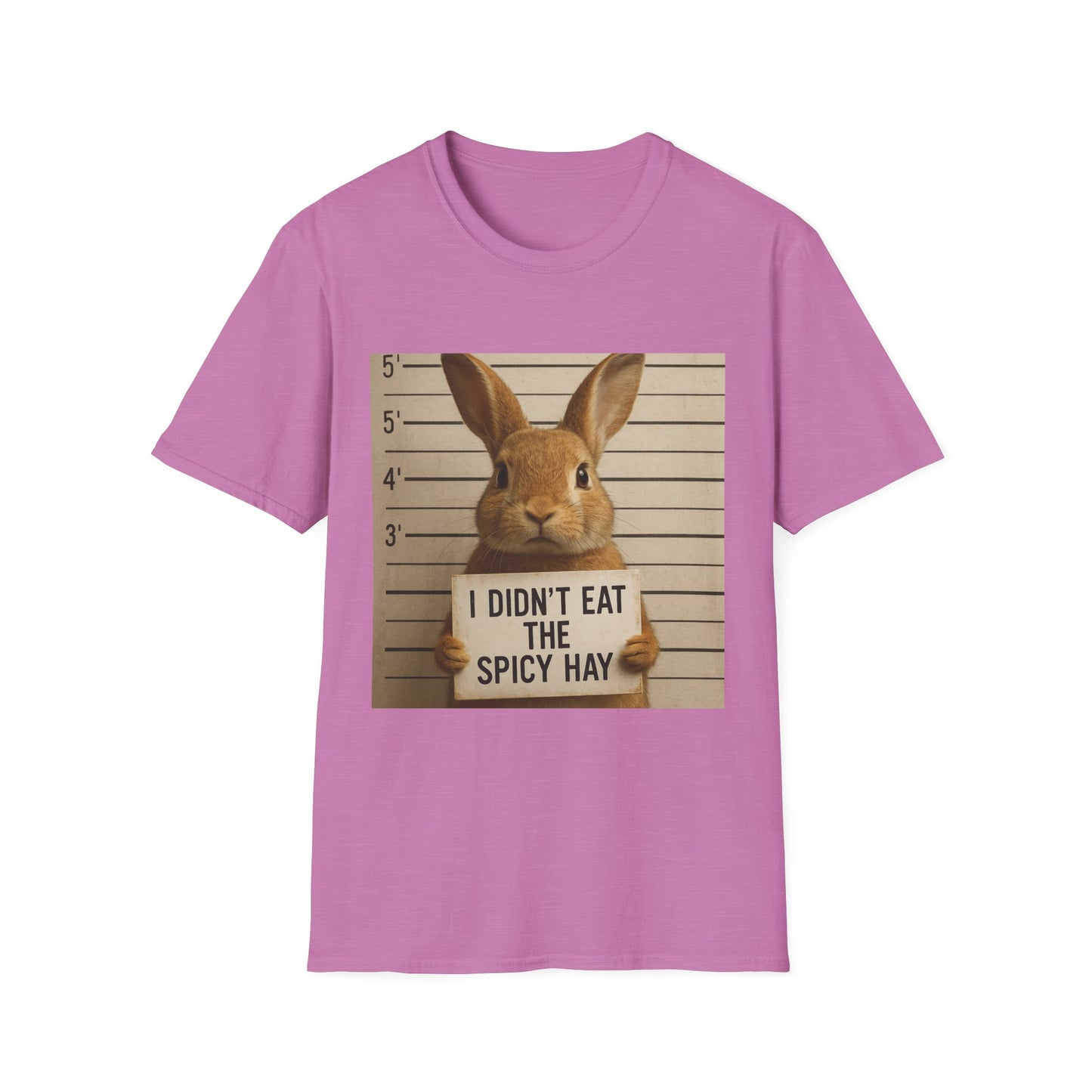 Funny Bunny Graphic Tee, Rabbit Lover Shirt, Cute Unisex Softstyle T-Shirt, Easter Gift for Him or Her, Animal Print Tee, Funny Bunny Rabbit