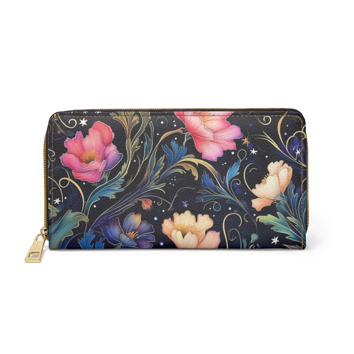 Floral Zipper Wallet - Stylish, Durable, Gift for Her, Women's Accessory, Organizer, Elegant Purse
