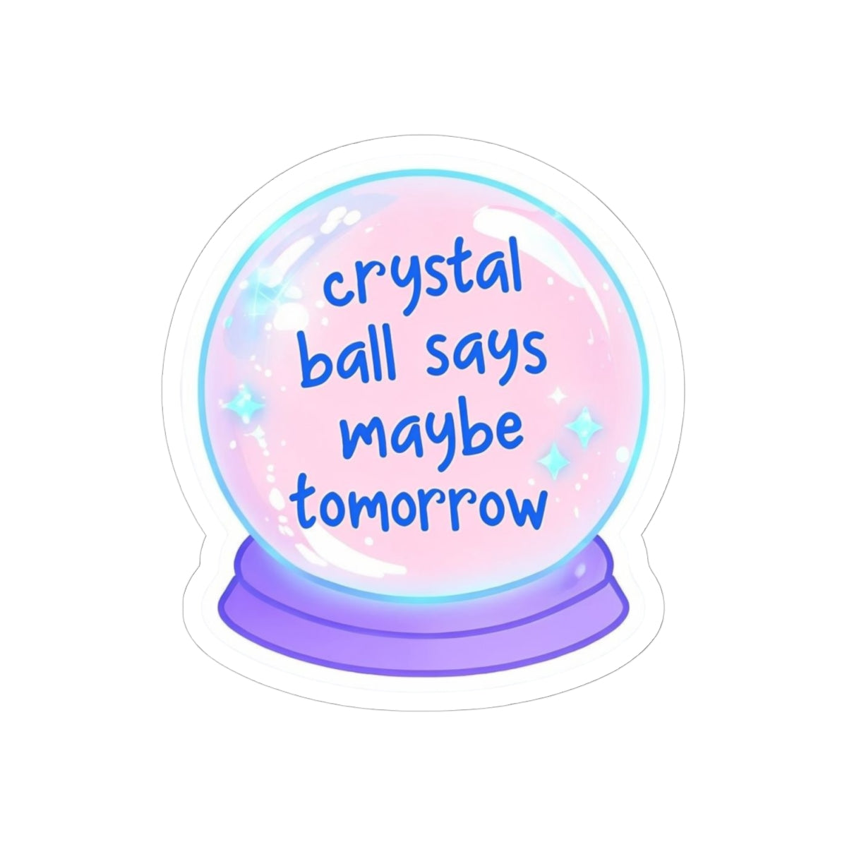 Crystal Ball Stickers - Cute Horoscope Decor, Positive Affirmation Stickers, Gift for Astrology Lovers, Journal Decor, Laptop Stickers