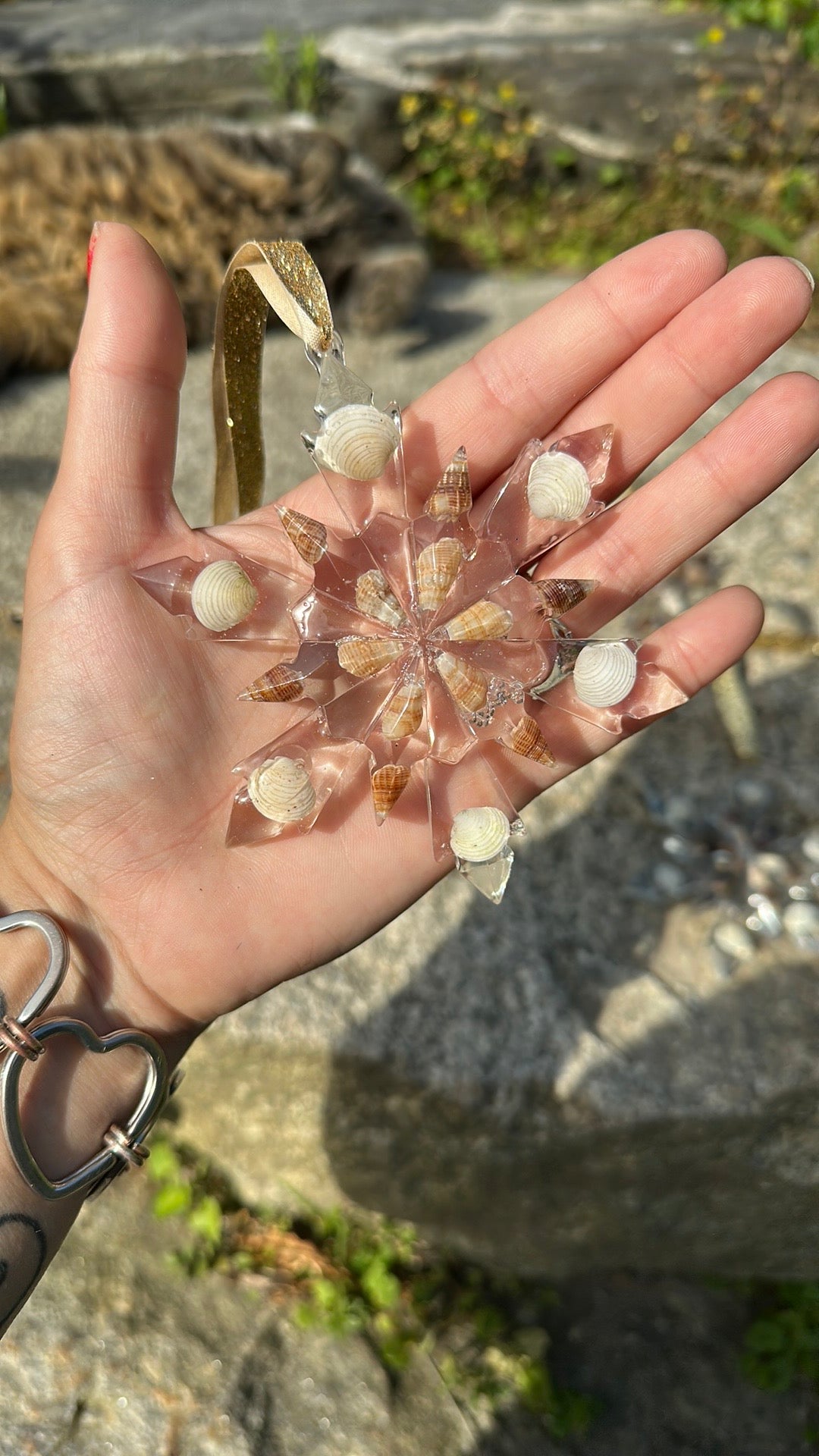Seashell snowflakes
