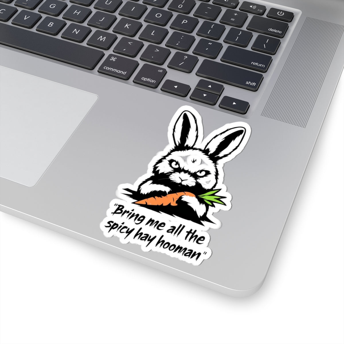 Funny Evil Bunny Kiss-Cut Stickers, Humorous Rabbit Decal, Cute Animal Sticker, Laptop Decal, Car Sticker, Water Bottle Sticker