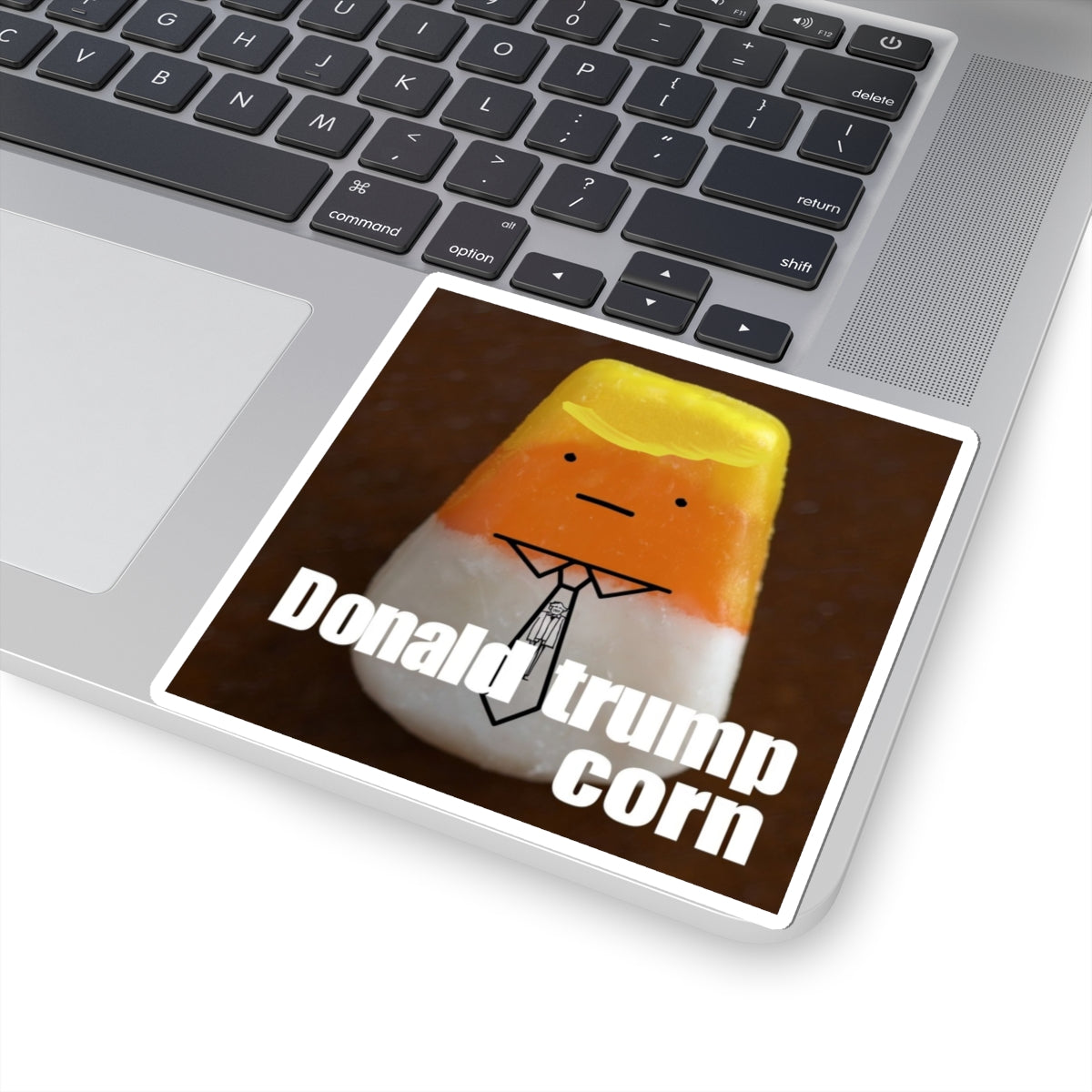 Whimsical Kiss-Cut Stickers - Fun Donald Trump Corn Design, Laptop Decor, Party Favors, Gift Idea, Political Humor