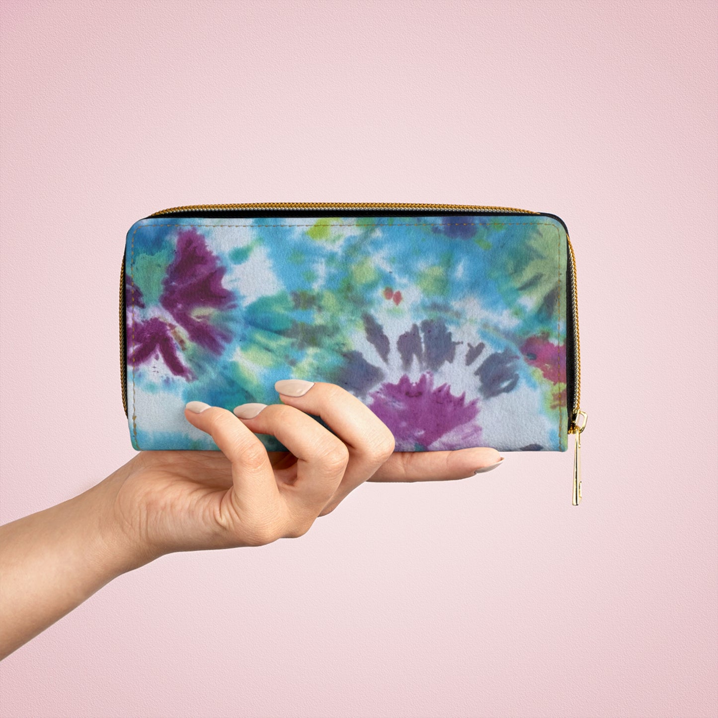 Tye dye print Zipper Wallet