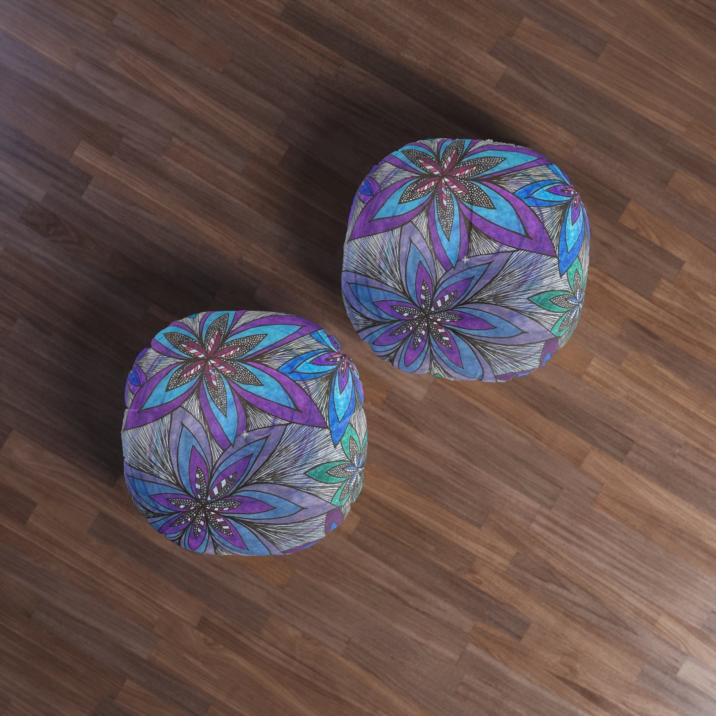 Tufted Floor Pillow, Round