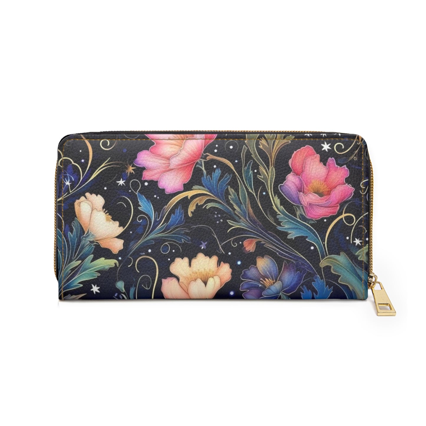 Floral Zipper Wallet - Stylish, Durable, Gift for Her, Women's Accessory, Organizer, Elegant Purse