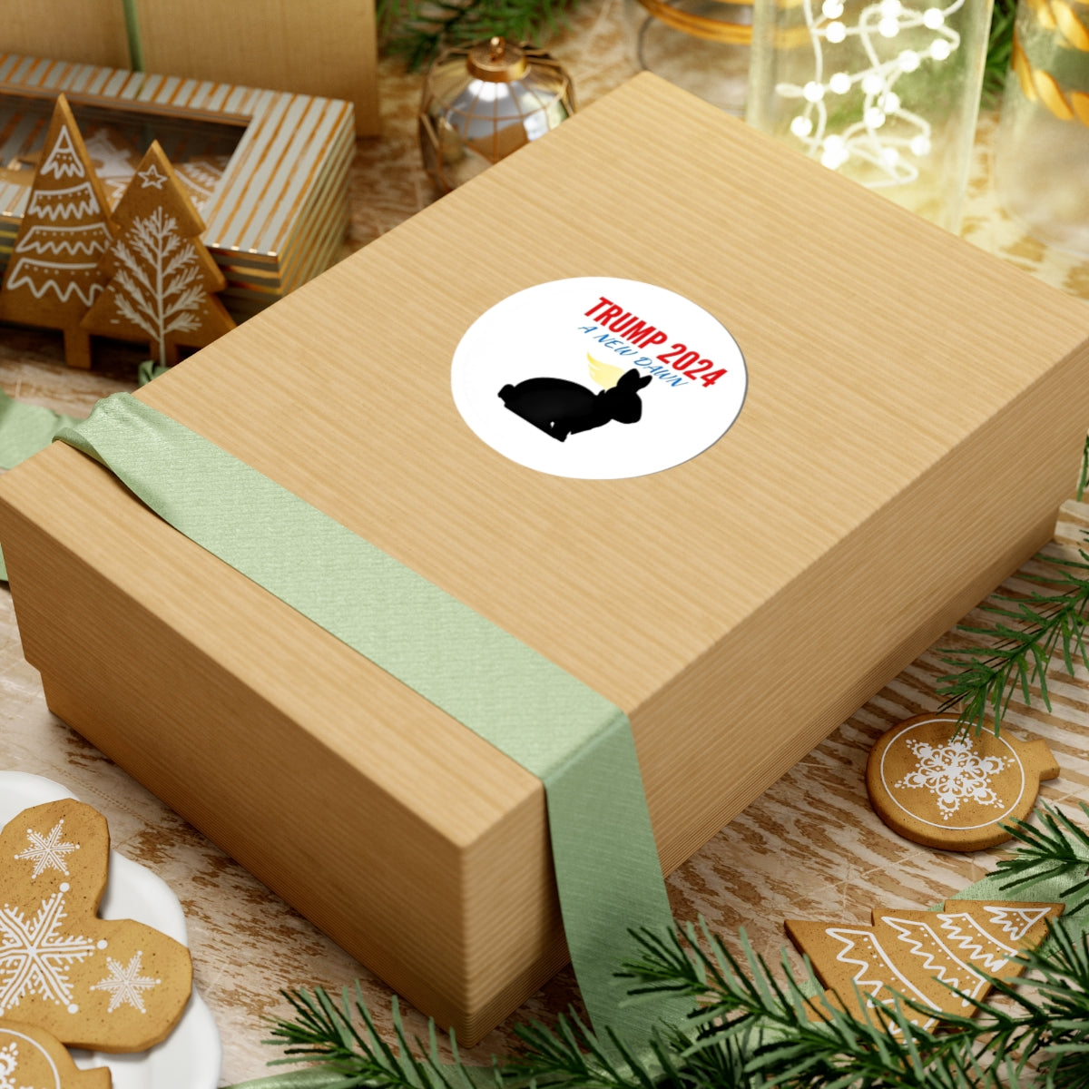 Trump 2024 Kiss-Cut Stickers - A New Dawn, Political Decal, Campaign Stickers, Laptop Accessories, Gift for Supporters, Party Decor