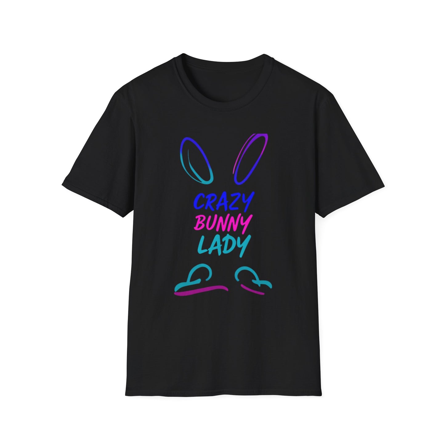 Crazy Bunny Lady T-Shirt, Funny Quote Bunny Lover Tee, Rabbit Obsessed Shirt, Hilarious Bunny Graphic Top, Animal Enthusiast Gift