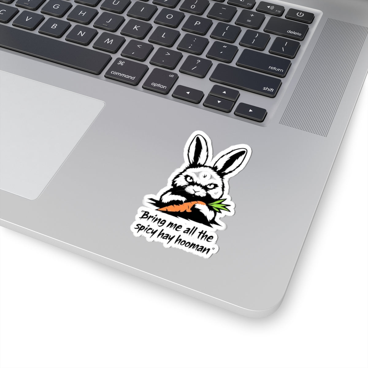 Funny Evil Bunny Kiss-Cut Stickers, Humorous Rabbit Decal, Cute Animal Sticker, Laptop Decal, Car Sticker, Water Bottle Sticker