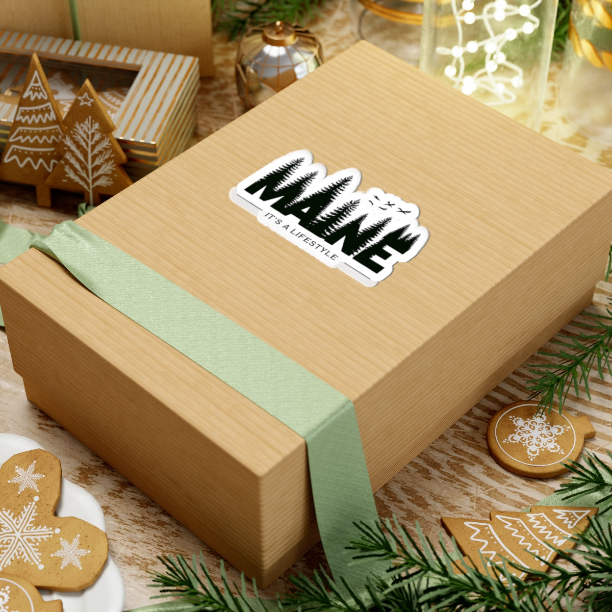 Maine Outdoor Enthusiast Sticker, Adventure Weatherproof Decal, Hiking Camping Water Bottle Laptop, Nature Explore Wilderness, Gift for