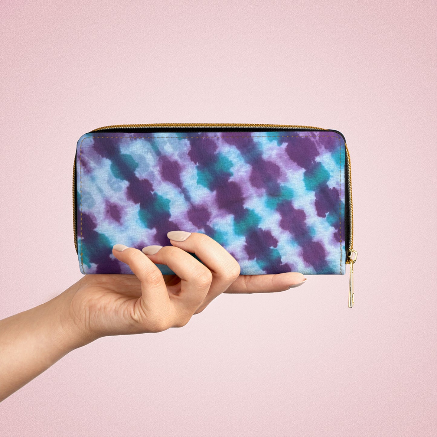 Tye dye stripe Zipper Wallet