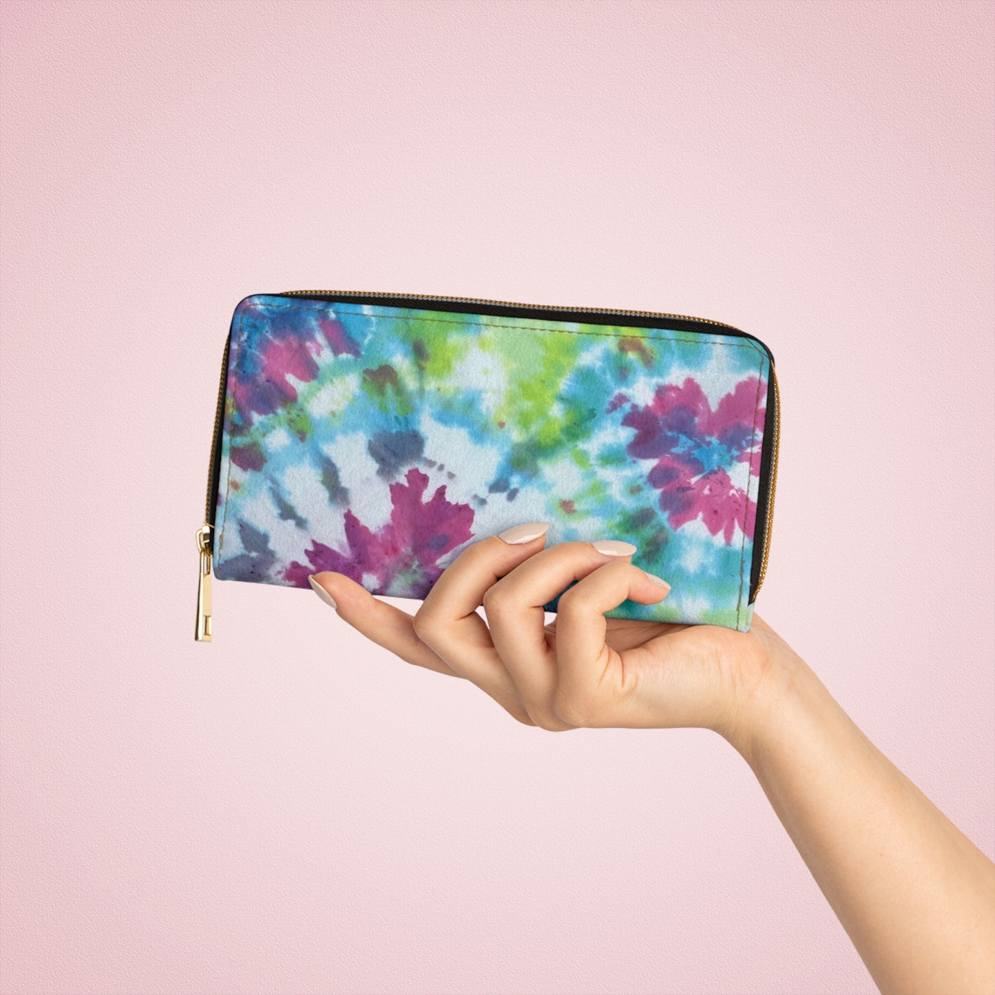 Tye dye print Zipper Wallet
