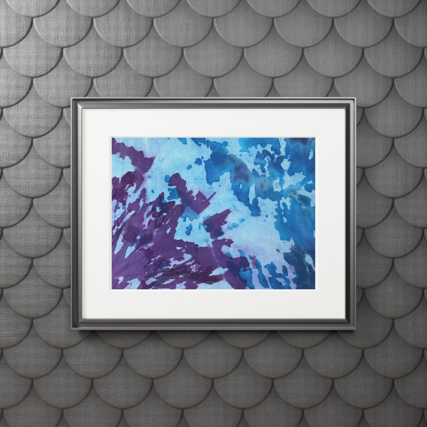 Blue & purple tye dye print