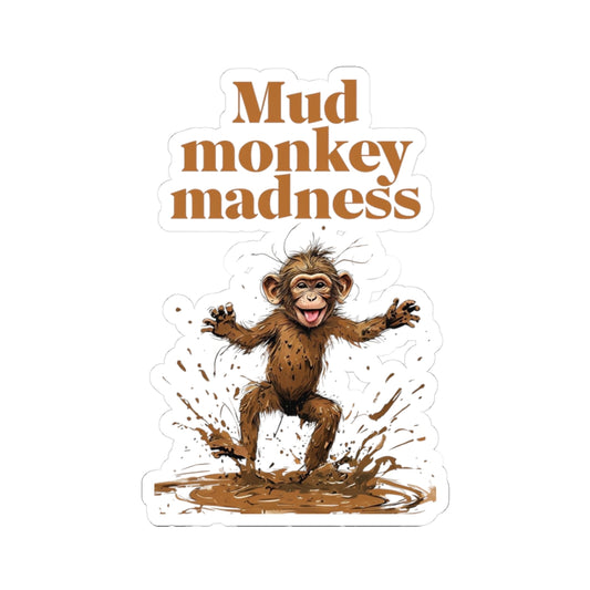 Mud Monkey Madness Stickers - Fun, Playful Decals for Kids, Laptop, Water Bottles, Gifts, Home Decor