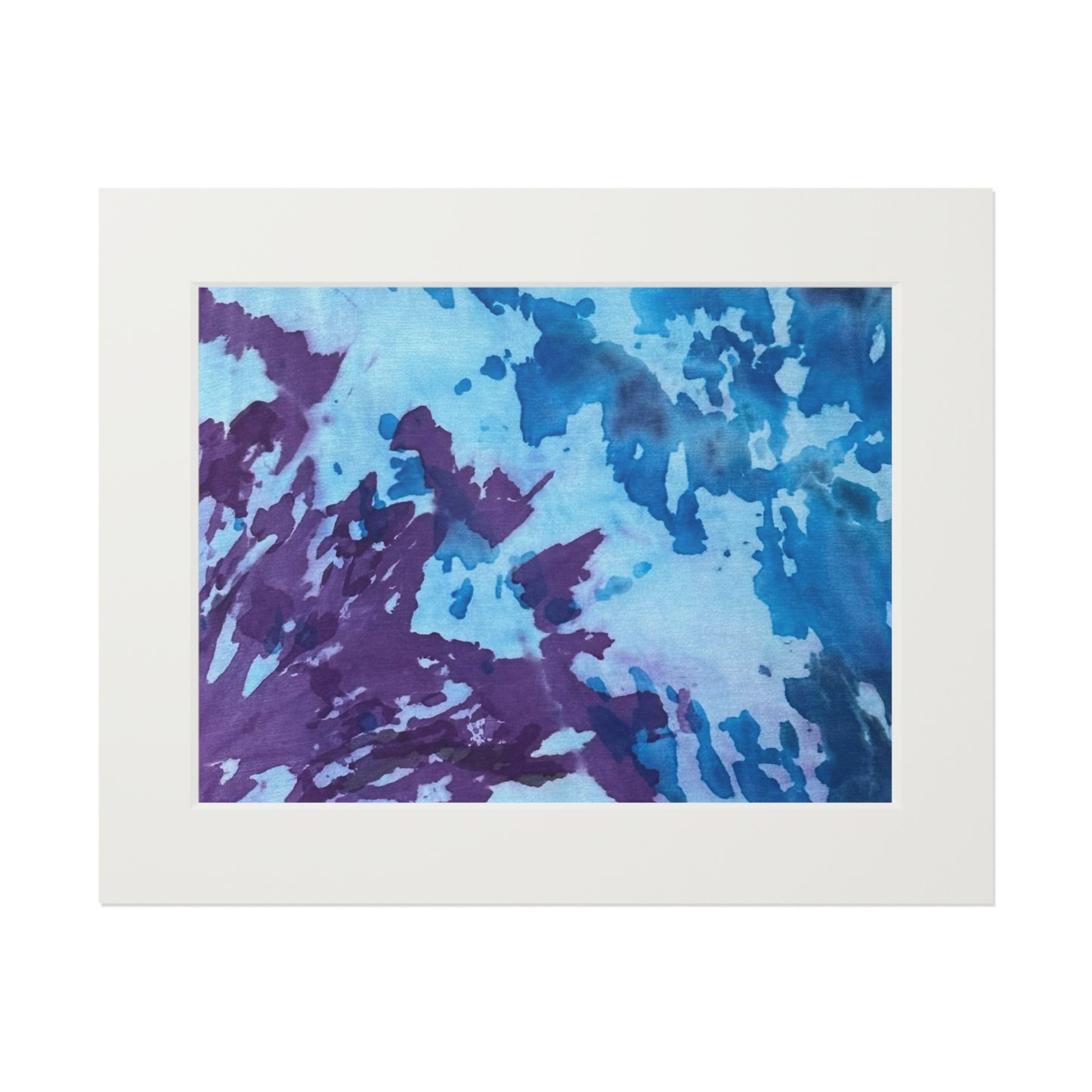 Blue & purple tye dye print