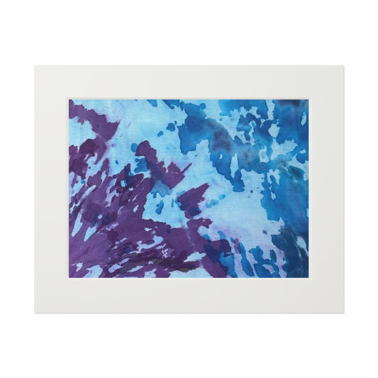 Blue & purple tye dye print