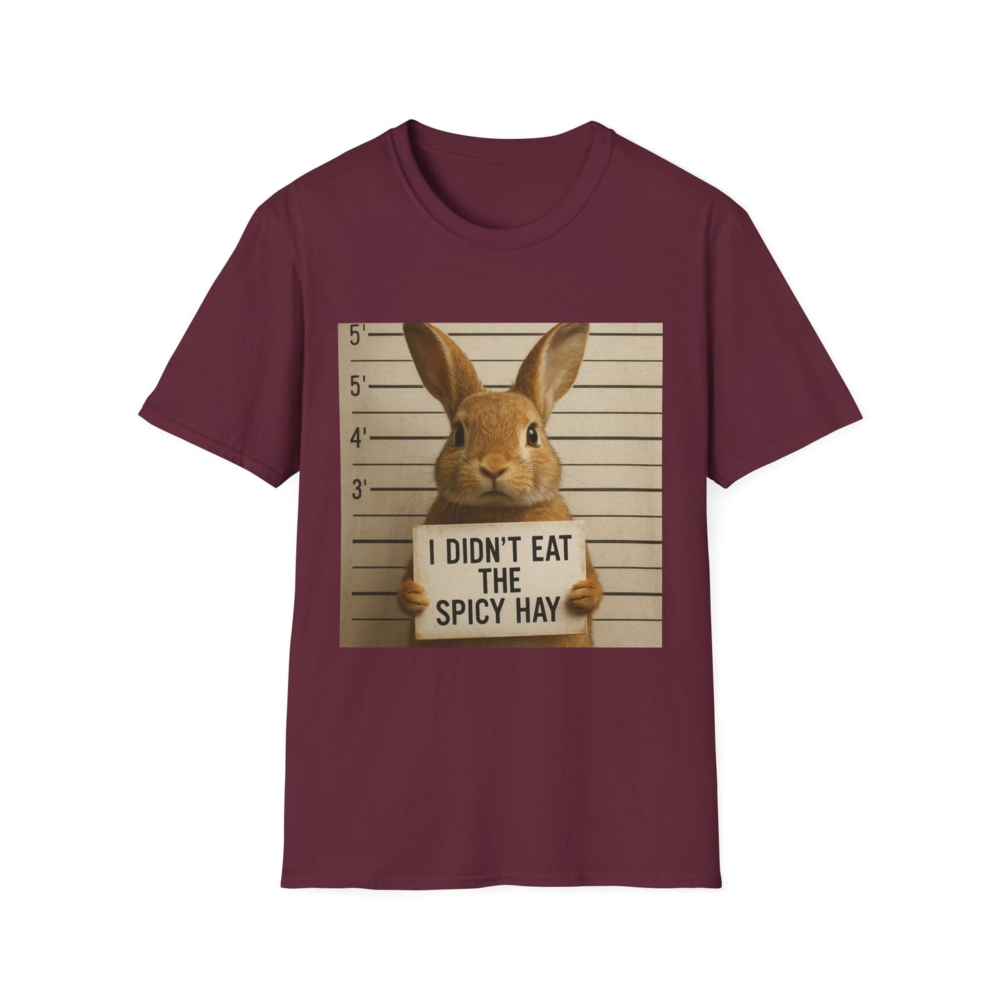 Funny Bunny Graphic Tee, Rabbit Lover Shirt, Cute Unisex Softstyle T-Shirt, Easter Gift for Him or Her, Animal Print Tee, Funny Bunny Rabbit
