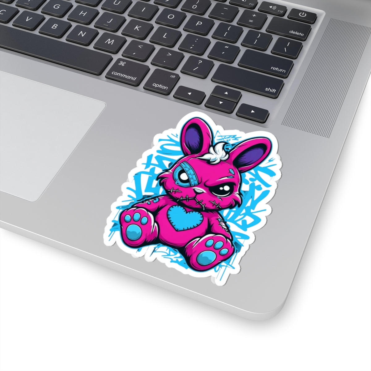Cute Graffiti Bunny Kiss-Cut Stickers, Perfect for Laptop Decor, Halloween, Gift for Kids, Wall Art, Scrapbooking