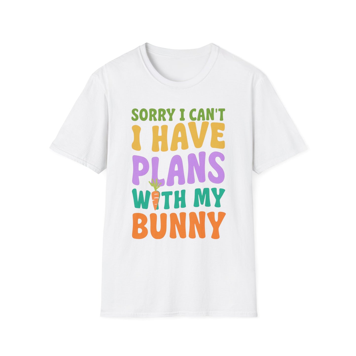 Bunny Lover Unisex T-Shirt, Rabbit Owner Shirt, Funny Bunny Tee, Animal Lover Gift, Plans With My Bunny Shirt