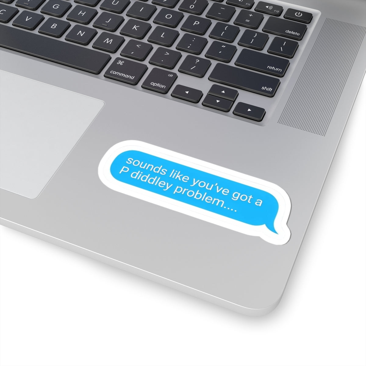 Funny P Diddley Problem Kiss-Cut Stickers for Laptops, Unique Gift for Friends, Quirky Office Decor, Cute Classroom Stickers, Playful